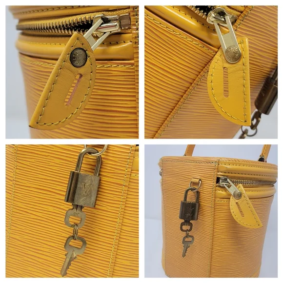 LOUIS VUITTON Tassil Yellow Epi Leather Cannes Vanity Bag
